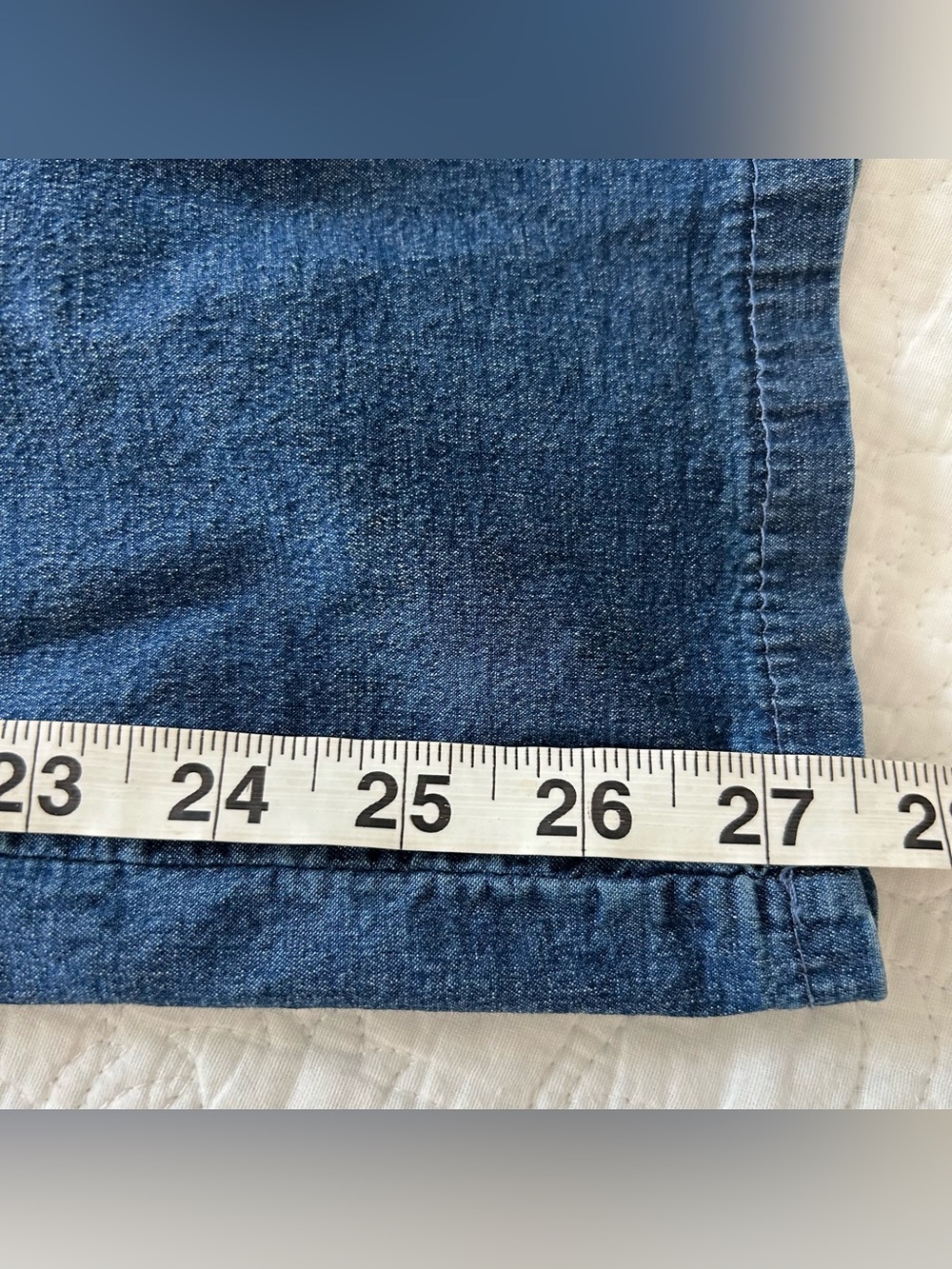 M Made in Italy Smocked Waist Wide Leg Baggy Blue Jeans Women’s XL Boho Cotton - Picture 11 of 11